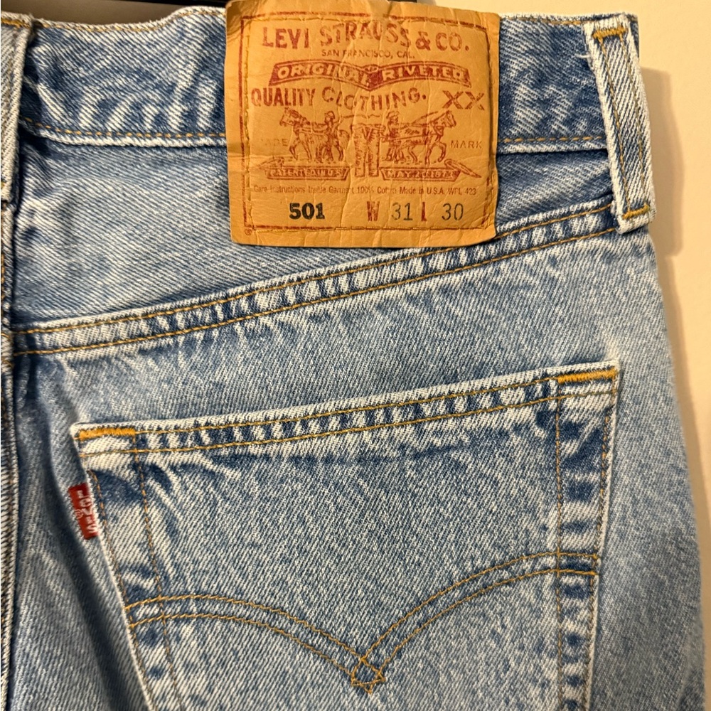 Levi's Light Blue Denim 501 Jeans